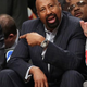 Mike Woodson of the New York Knicks handles bench duties during the game against the Brooklyn Nets at the Barclays Center April 15, 2014 in Brooklyn.
Bruce Bennett